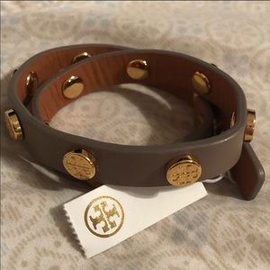 Double wrap logo stud bracelet Tory Burch